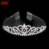 Graduation gift  Princess Crown Bride Tiaras Hair Comb Ornaments Jewelry Headband Crystal Pearl Wedding Crown Hairband Women Headwear