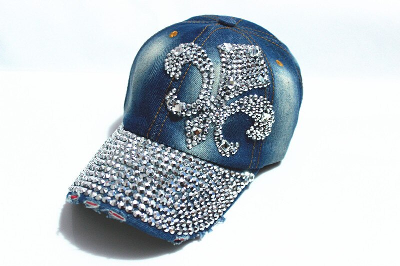 Christmas Gift  fashion hat caps sunshading men and women's  baseball cap rhinestone hat  denim and cotton snapback cap