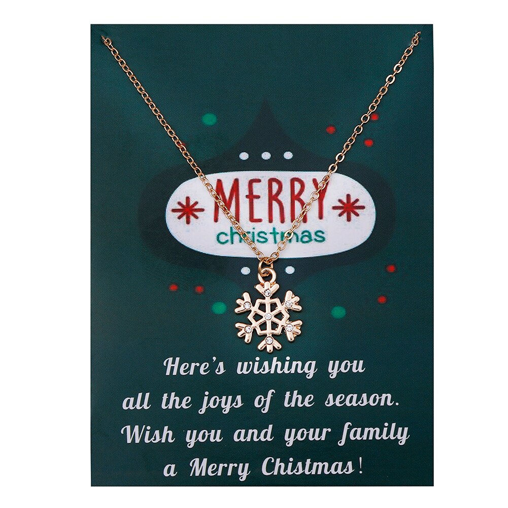 Christmas Gift Fashion Jewelry Christmas Ornaments Drip Oil Snowman Pendant Necklace