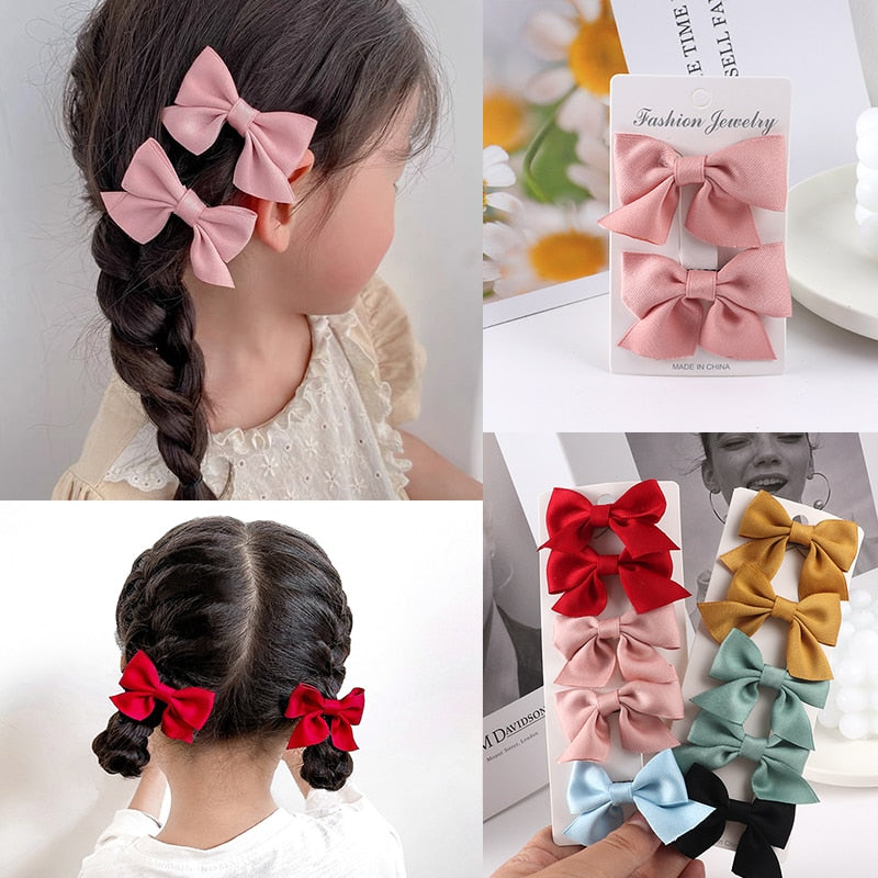 Back to school 2023 AVEURI Cute Girls Bow Flowers Hairpins Hair Bands Hair Accessories Ponytail Holder Hair Clips Barrettes Kids Sweet Fashion Ornaments