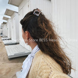 Aveuri Back to school New Korea Acetate Hair Claws Leopard Hollow Square Hair Clip Crab Small Hairpins Women Girls Fashion Headdress Hair Accessories