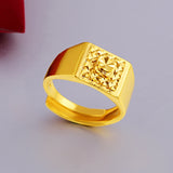 Forever Not Fade 24K Gold Filled Ring for Women Men Fine Bizuteria Anillos Wedding Bijoux Femme Jewelry Gemstone 24K Gold Rings