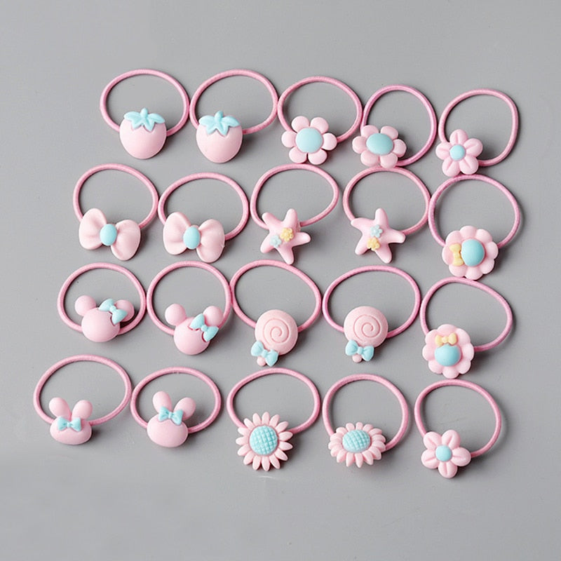 Back to school 2023 AVEURI 10/20 Root Children's Hair Ring Headwear Hair Korean Version The Cartoon Headwear Girl Rubber Band Sweet Cute Hair Accessories