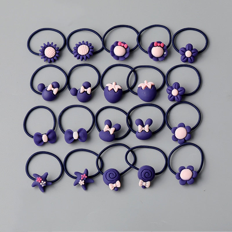 Back to school 2023 AVEURI 10/20 Root Children's Hair Ring Headwear Hair Korean Version The Cartoon Headwear Girl Rubber Band Sweet Cute Hair Accessories