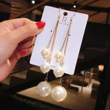 JIOFREE Women's Clip on Earrings Tassel Pearl Earrings For Women Bohemian Fashion ear clip Jewelry 2023 Geometric Earings