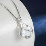Christmas Gift alloy 2023 New Woman Fashion Jewelry High Quality Round Opal Agate Drop Pendant Necklace Length 45CM