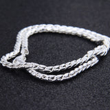 Aveuri Alloy 3mm Snake Chain Necklace Woman Man Fashion Simple 20 Inches Chain Jewelry