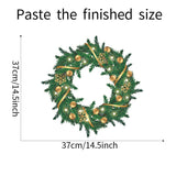 Christmas Gift Christmas Santa Claus Wreath Door Sticker Window Stickers Wall Oranments Merry Christmas Decor For Home Happy New Year 2022