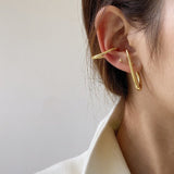 AVEURI 2023 New Trend Punk Simple Geometric Distortion Irregular Curve Asuka Clip Earrings For Women Girl No Pierced Earrings