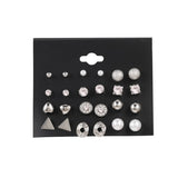Aveuri Minimalist Mixed Earrings Set For Women Gold Silver Color Simple Small Geometric Stud Earrings Girl Party Wholesale