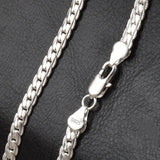 Aveuri 2 Piece 6MM Full Sideways alloy Necklace Bracelet Fashion Jewelry For Women Men Link Chain Sets Wedding Gift