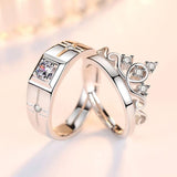 Christmas Gift alloy new jewelry fashion couple ring engagement wedding anniversary gift woman man crown open ring