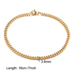 Paperclip Chain Bracelet for Women,Gold Color Stainless Steel Rectangle Link Bracelets,Cable Dainty Girls Layering Jewelry