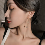 Christmas Gift 2023 New Classic Pearl Pendant Peach Heart Love Modeling Ear Line Fashion Korean Jewelry For Woman Party Girl’s Dangle Earrings