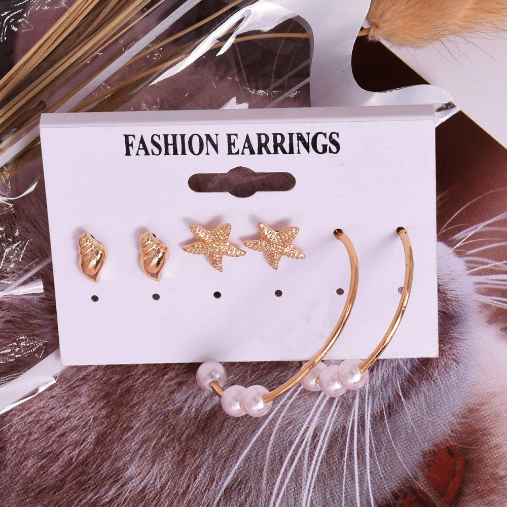 Vintage flowers leaves Earrings for Women 2023 New Fashion Cross Leaf Gold Stud Earring Set Oversize DIY Fashion Jewelry