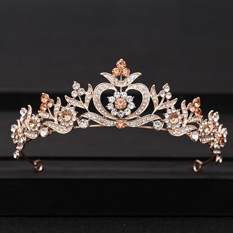 Aveuri  Wedding Crown Hair Jewelry Bridal  Hair Accessories Women Baroque Crown Rhinestones Crystal Tiaras Bride QueenParty Crowns Gift