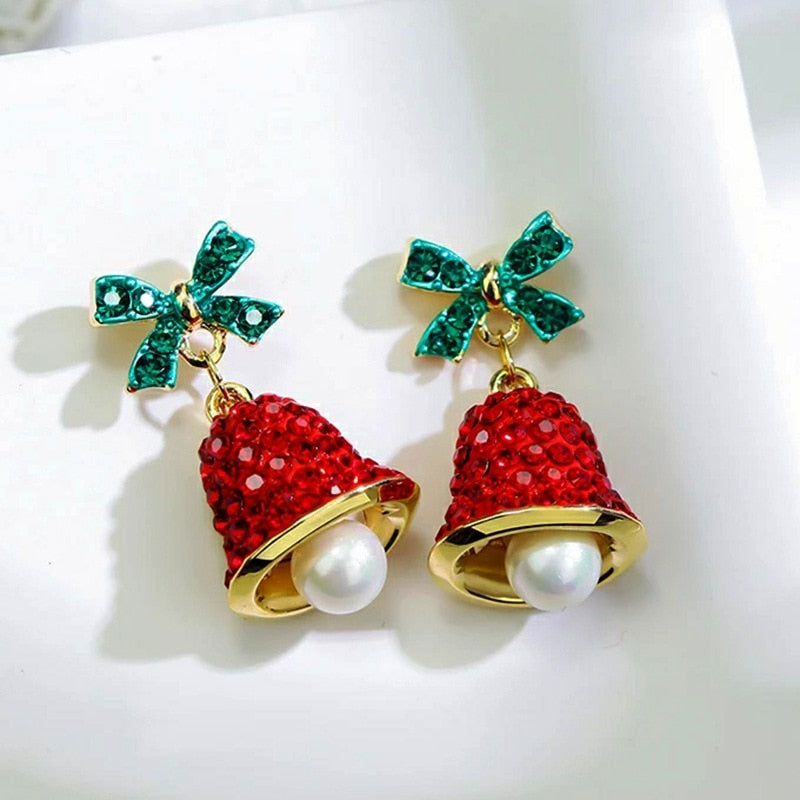 Christmas Gift New Trendy Statement Christmas Tree Earrings For Women Santa Claus Snowman Drop Earrings Jewelry Girls Christmas Gifts Wholesale