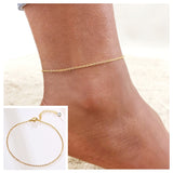 Snake Chain Anklet for Women Girls Adjustable Summer Beach Chain Ankle Mother's Day Gifts Stainless Steel Not Allergic