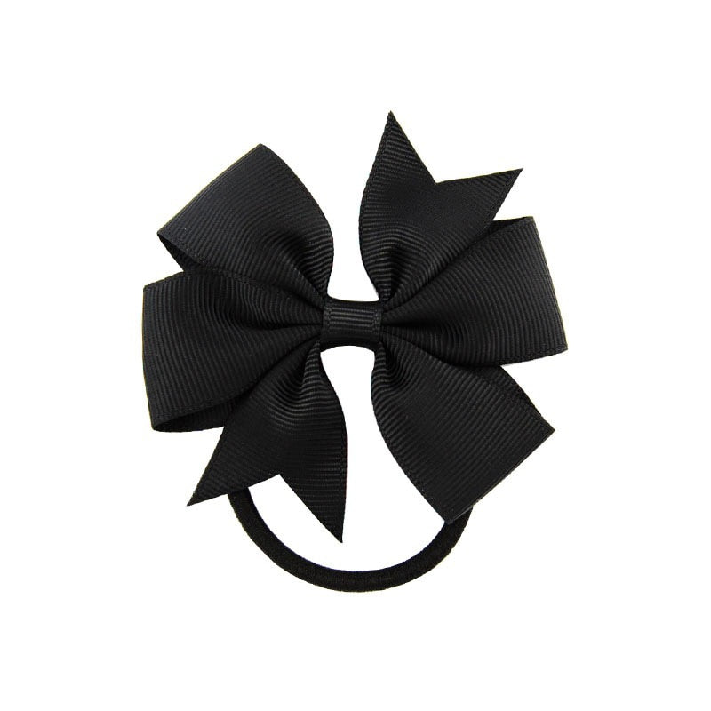 Back to school 2024 AVEURI Candy Colour Girl Bow-Knot Grosgrain Ribbon Hair Ring Female Rubber Band Elastic Hair Bands Bows Girl's Headware