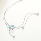 Christmas Gift alloy Double Layer Tassel Planet Star Charm Bracelet &Bangle For Women Girls Party Bohemian Jewelry SL269