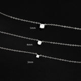 Christmas Gift Trendy O-Chain Choker 0.3cm/0.4cm/0.5cm Zircon Pendant Women Wedding Gift Necklace Fine Jewelry NK033