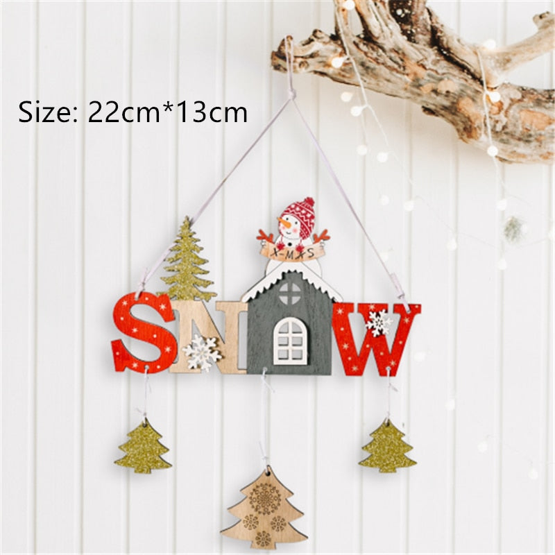 Christmas Gift 2022 Happy New Year Decoration Decoration with Hanging Hole Hand Navidad Christmas Decorations for Home Christmas Gift