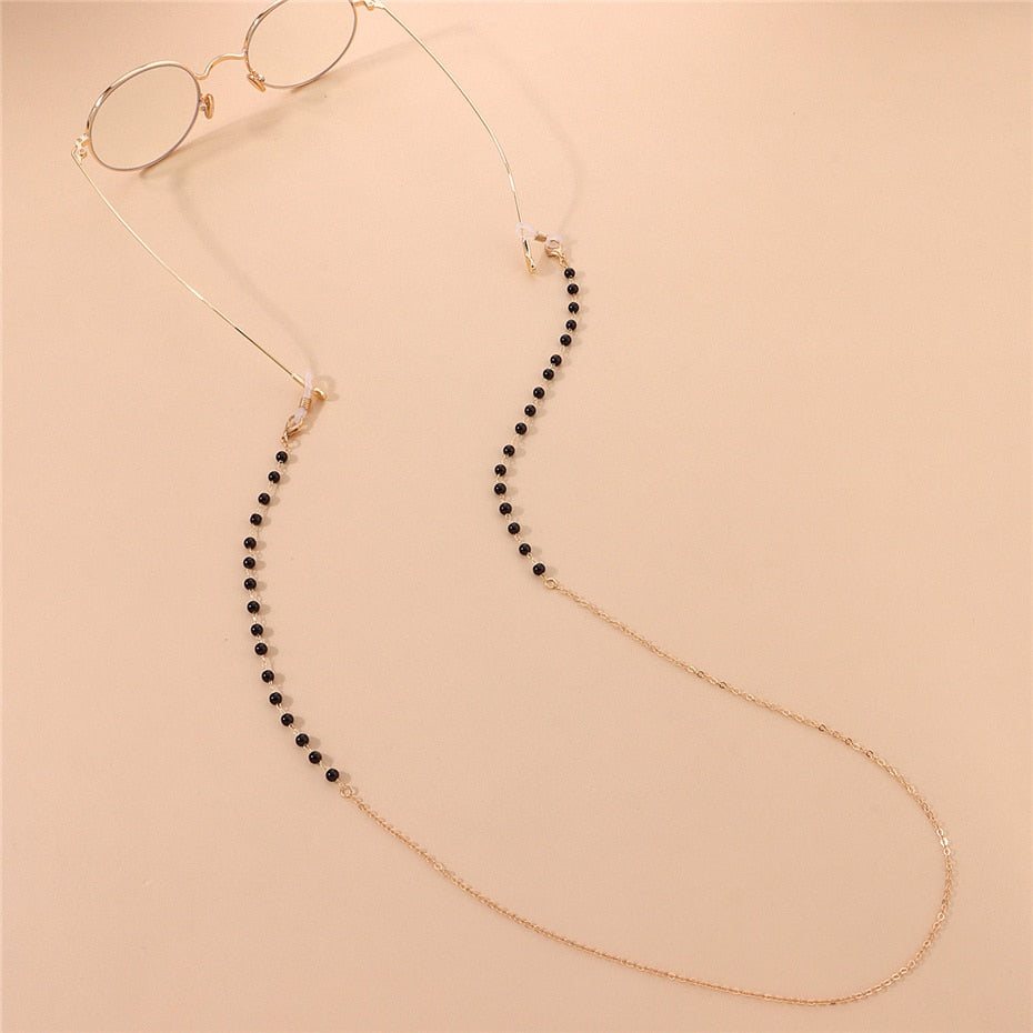 Aveuri  Minimalism Acrylic Seed Beaded Mask Glasses Chain For Women Sunglasses Holder Necklace Eyewear Retainer Accessories New