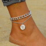 Aveuri New Fashion Simple Heart Female Anklets Foot Jewelry Leg New Anklets On Foot Ankle Bracelets For Women Leg Chain Gifts