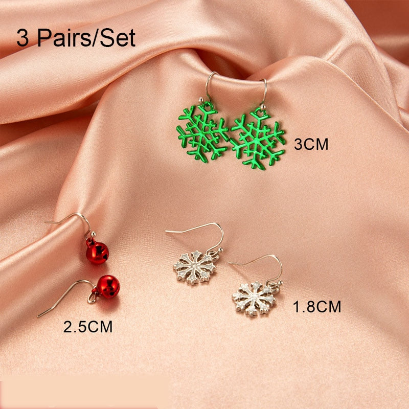 Christmas Gift New Trendy Statement Christmas Tree Earrings For Women Santa Claus Snowman Drop Earrings Jewelry Girls Christmas Gifts Wholesale