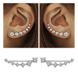 Christmas Gift New High Quality Super Shiny Zircon  Earring for Women Jewelry Wholesale Gift Ear row