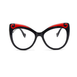 Aveuri Fashion Cat Eye Women Glasses Frame Clear Lens Eyewear Female Optical Eyeglasses Frame Men Anti-Blu-Ray Goggle Eyeglasses