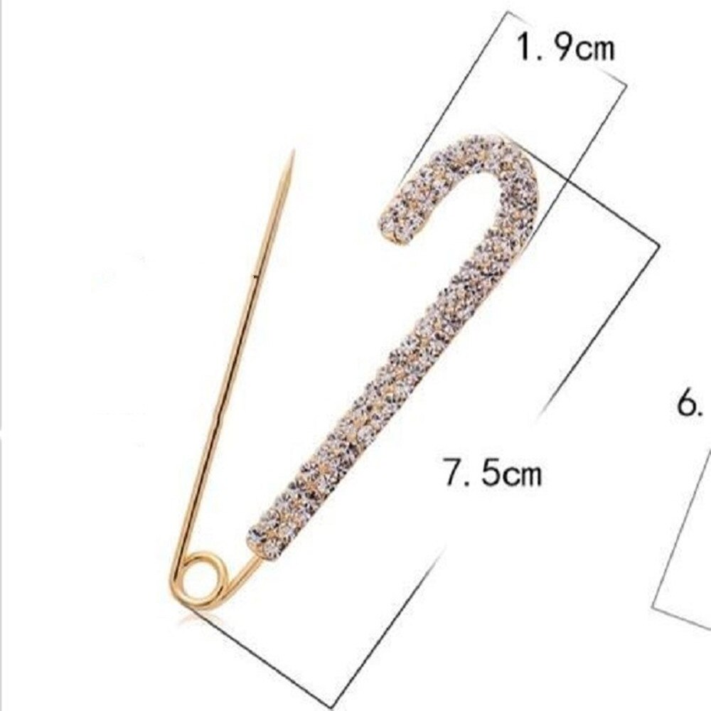 Aveuri 5 PCS Shiny Rhinestone Tighten Clothes Brooch Pins Decoration For Girl Luxury Crystal Diy Lapel Pin Set Sweater Waistband Buckl