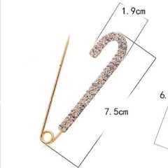 Aveuri 5 PCS Shiny Rhinestone Tighten Clothes Brooch Pins Decoration For Girl Luxury Crystal Diy Lapel Pin Set Sweater Waistband Buckl