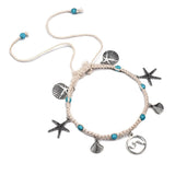 Bohemian Starfish Stone Anklets for Women Ethnic Wave Anklet Bracelet on Leg Holiday Beach Ocean Jewelry AM3082
