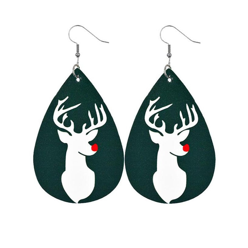 Christmas Gift New Trendy Statement Christmas Tree Earrings For Women Santa Claus Snowman Drop Earrings Jewelry Girls Christmas Gifts Wholesale