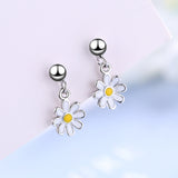Christmas Gift Daisy Flower Stud Earrings For Women Wedding Jewelry Brincos Pendientes eh707