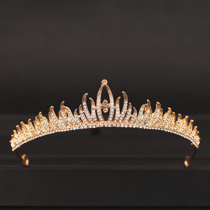 Aveuri  Wedding Crown Hair Jewelry Bridal  Hair Accessories Women Baroque Crown Rhinestones Crystal Tiaras Bride QueenParty Crowns Gift