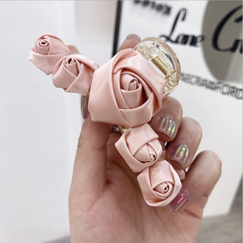 Three-dimensional flower hair claw fashion hair accessories women back head clips bath tray hairpin all-match boutique headwear