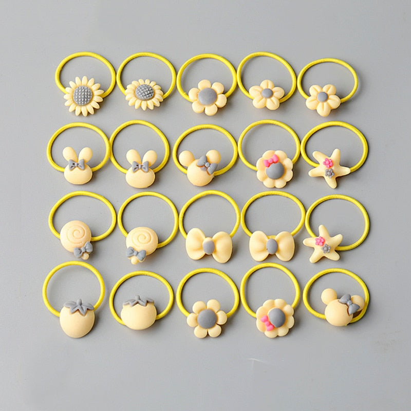 Back to school 2023 AVEURI 10/20 Root Children's Hair Ring Headwear Hair Korean Version The Cartoon Headwear Girl Rubber Band Sweet Cute Hair Accessories