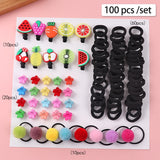 Back to school 2023 AVEURI Cute Girls Colorful Hair Bands Set Nylon Elastic Rubber Bands Hair Accessories Children Ponytail Holder Scrunchies Baby Headband