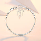 Christmas Gift Dreamcatcher Tassel Feather Round Bead Charm Bracelet &Bangle For Women Fashion Elegant Jewelry sl209