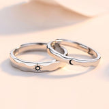 Christmas Gift Trendy Classic 1 Pair Sun Moon Lover Couple Rings Set Promise Engagement Wedding Bands Men Women Jewellery Valentine's Day Gifts