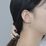 Aveuri Women's Punk Trendy Simplicity Safety Pin Earrings Personality Temperament Cartilage Ear Dangler Jewelry For Women Men Gift