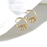 Christmas Gift  Round Ball Charms Stud Earrings For Women Girls Wedding Party Jewelry Pendientes eh777