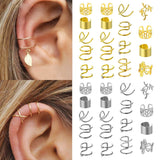 Aveuri Ear Clips Jewelry Fashion Personality Metal Ear Clip Leaf Tassel Earrings For Women Gift Pendientes Ear Cuff Caught In Cuff