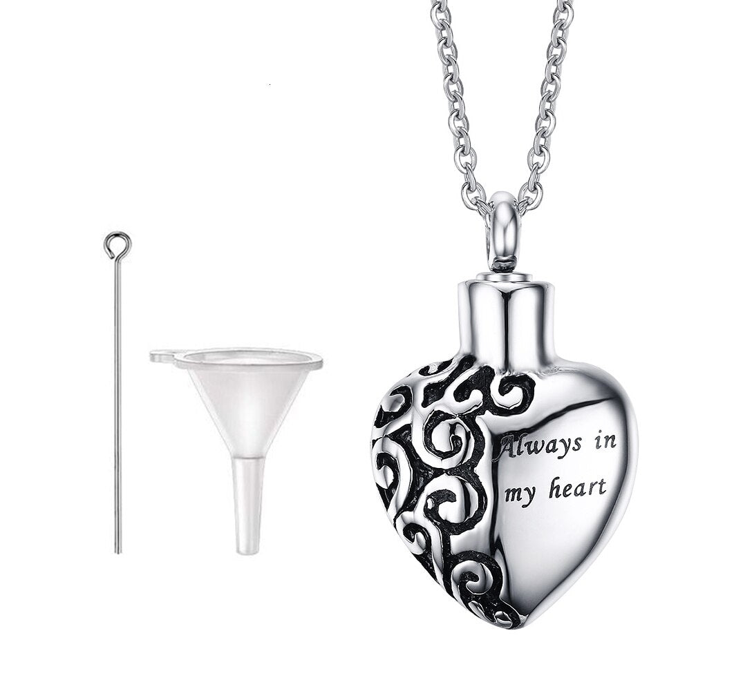 Openable Glass Vial Necklace Women Pendant Memorial Ash Bottle Cremation Pet Urn Jewelry