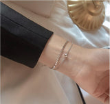 Christmas Gift Double layer Round Bead Charm Bracelet For Women Bracelet &Bangle Wedding Jewelry SL189