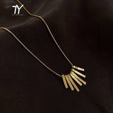 Christmas Gift 2023 new titanium steel color fast chain shell long pendant necklace for women fashion luxury girl's clavicle chain  jewelry