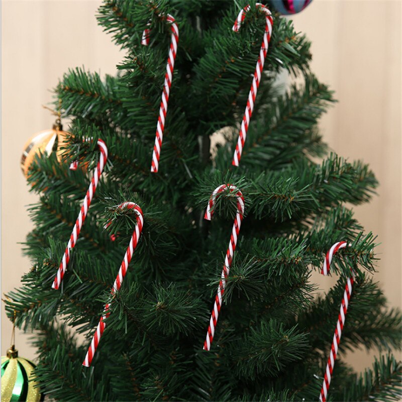 Christmas Gift 6pcs/set New Year Decoration Christmas Plastic Colorful Cane Pendant Christmas Gift  Navidad Christmas Decorations for Home Noel