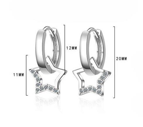 Christmas Gift Fashion Jewelry Star Stud Earring for Women Wedding Party Accessories Brincos pendientes eh1085